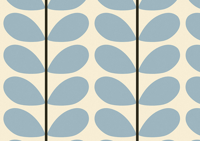 Orla Kiely Two Colour Stem, Powder Blue - Twist&Fit Roman Blind - Image 8